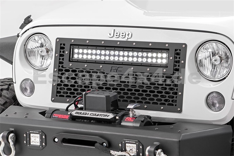 Frontgrill - Grill mit LED-Lampe - Rough Country - Jeep Wrangler